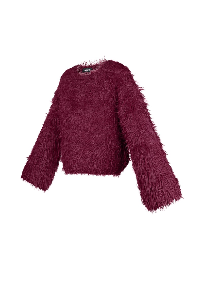 Fluffy finesse top - Burgundy