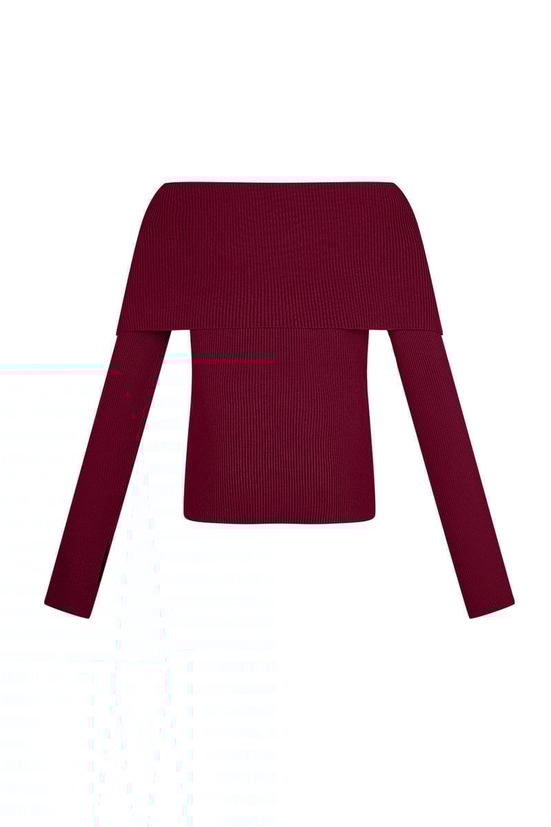 Basic off shoulder top - Burgundy