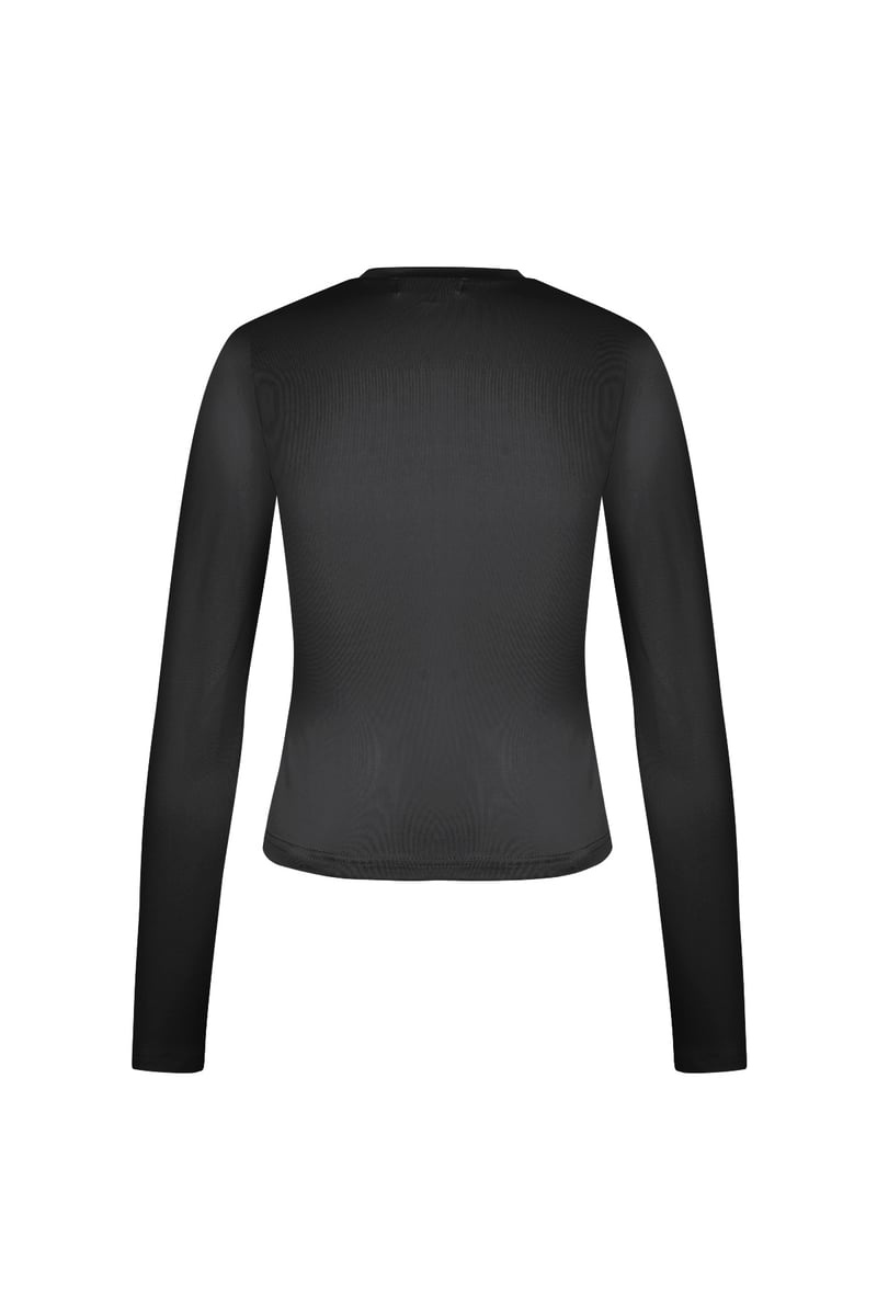 Everyday fit longsleeve hoge hals - Zwart