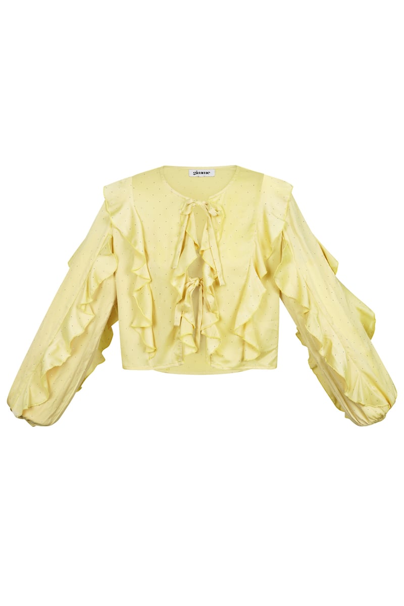 Blouse met ruffels - lichtroze