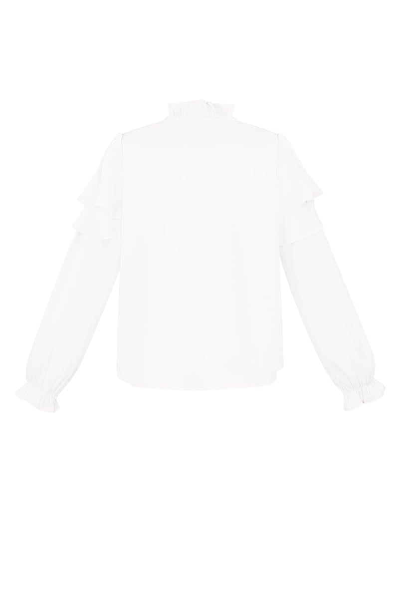 Ruffle blouse - Wit