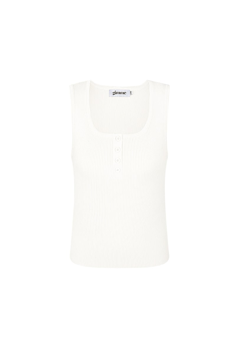 Button up top - Zwart