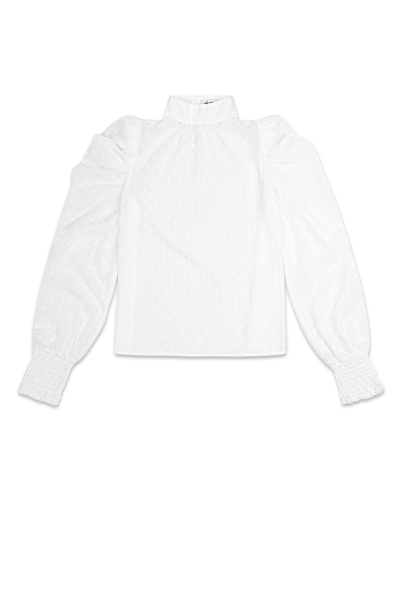 Blouse met bolletjes - Zwart