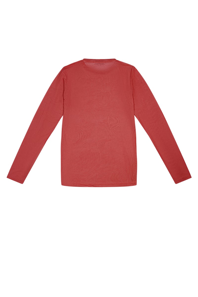 Doorschijnend shirt love glow - Rood