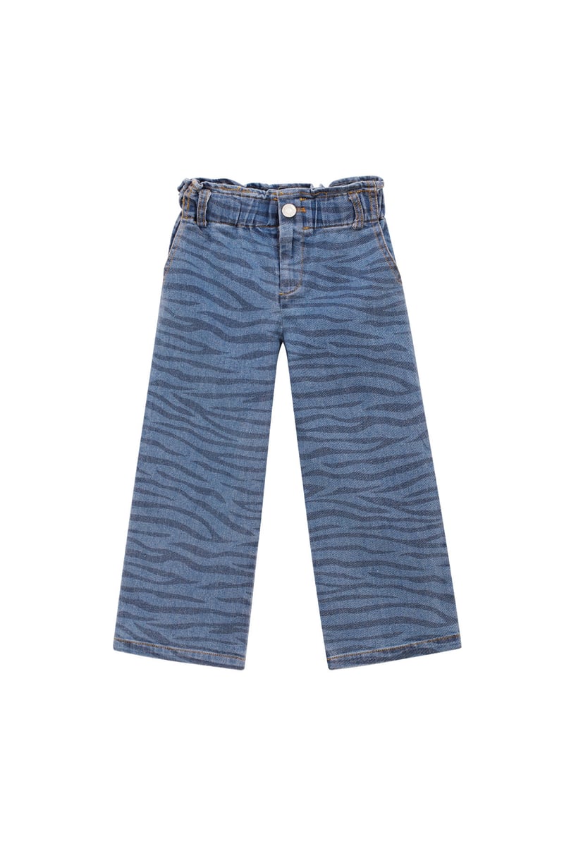 Twinning zebra style broek kind 8 jaar - Blauw