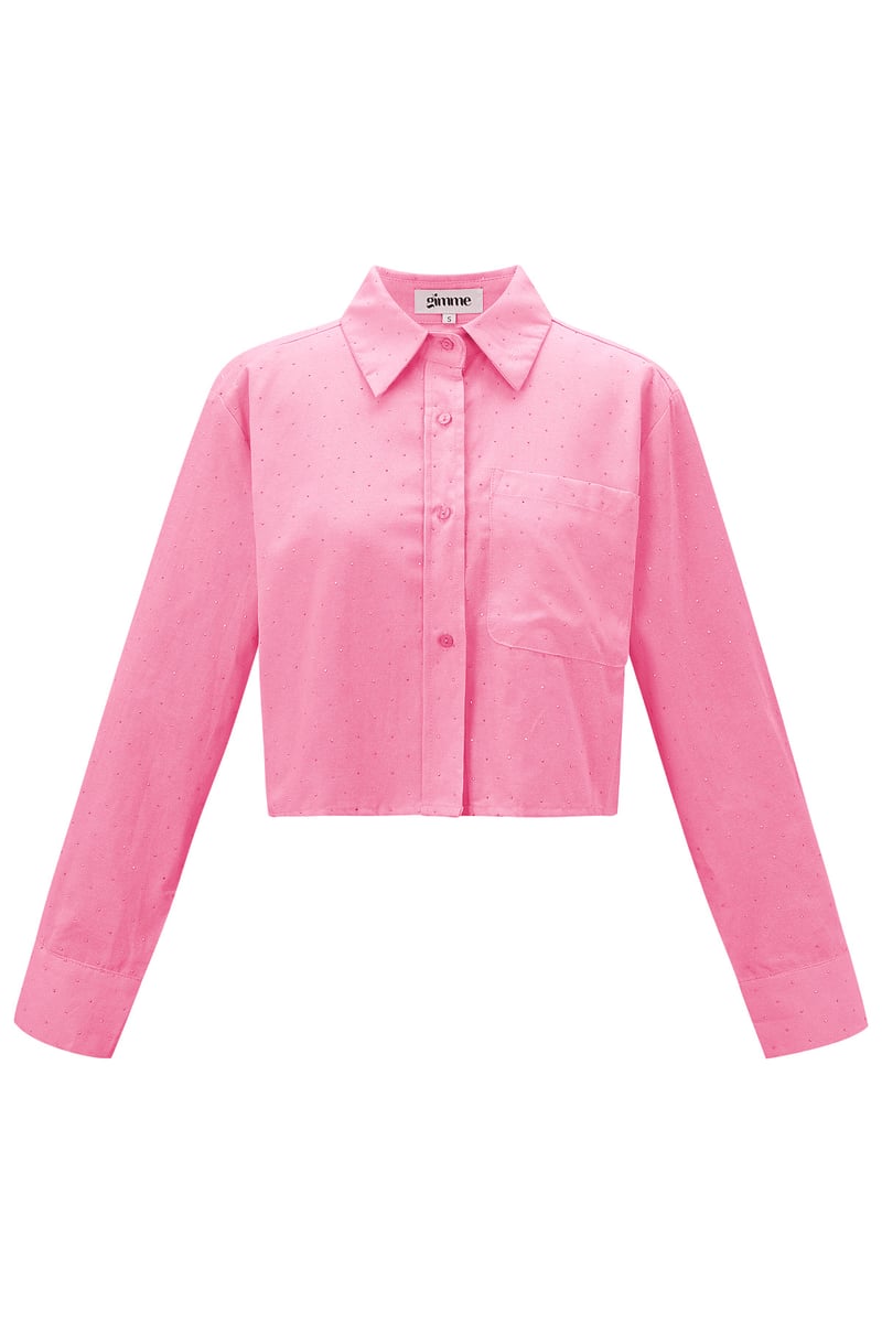 Blouse met studs - Grijs