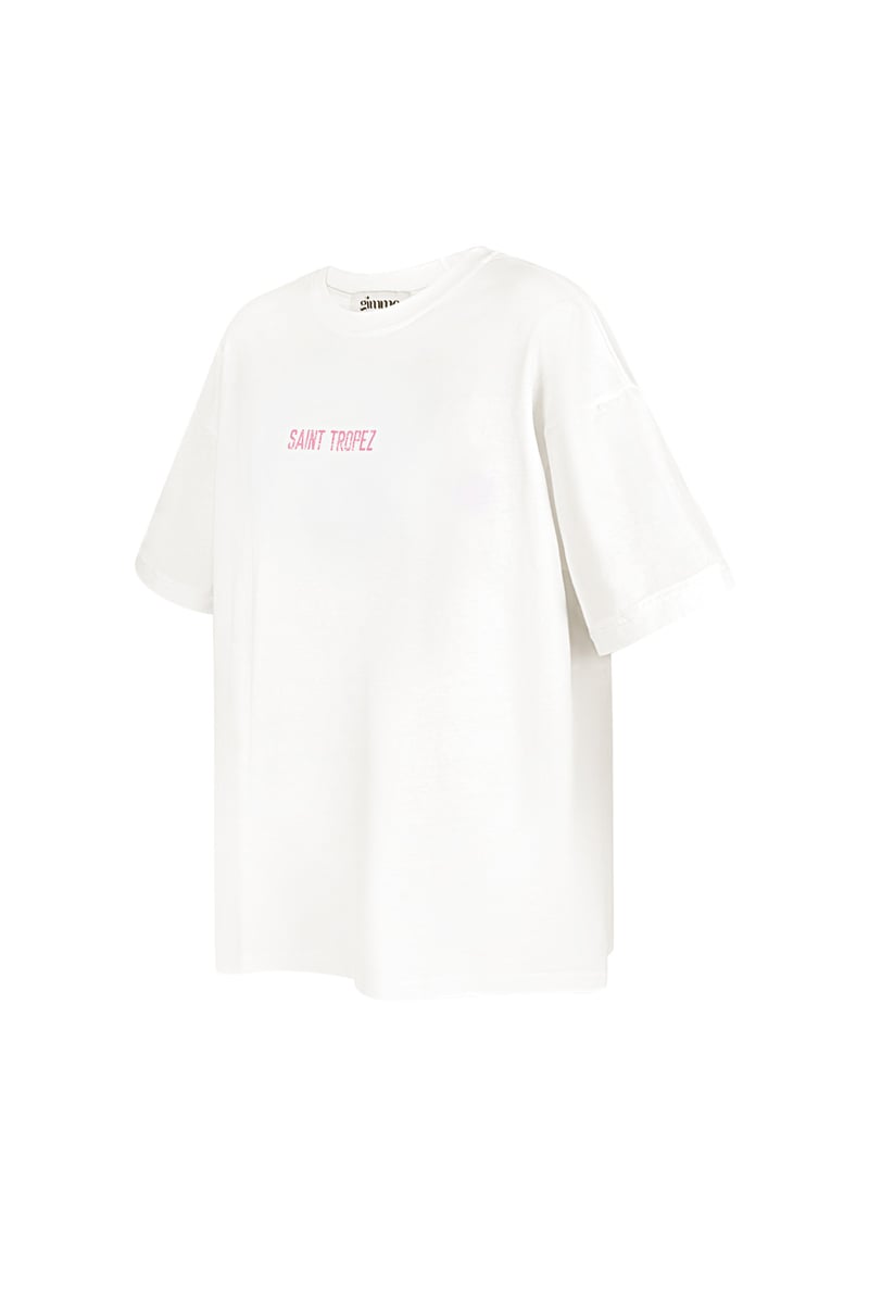 T-shirt saint tropez - Wit