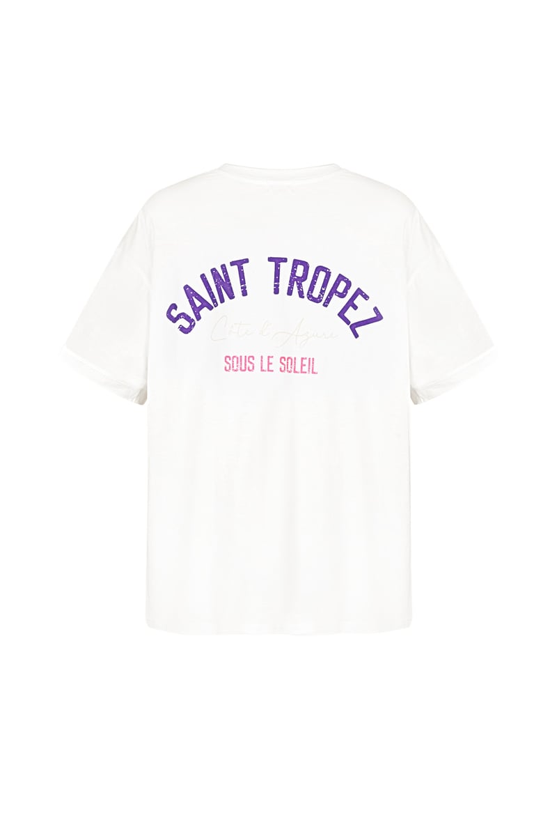 T-shirt saint tropez - Wit