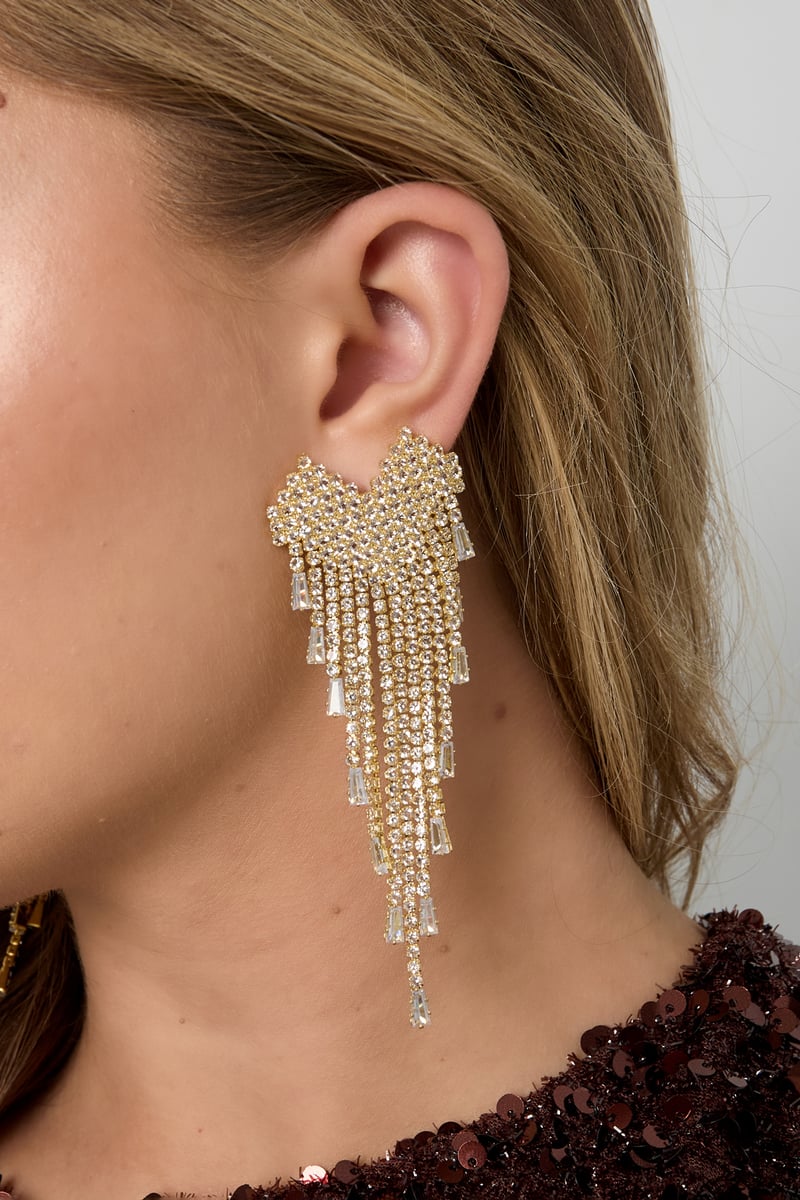 Koperen oorbellen met hanger, geometrisch, elegant, kerst, luxe serie, damessieraden