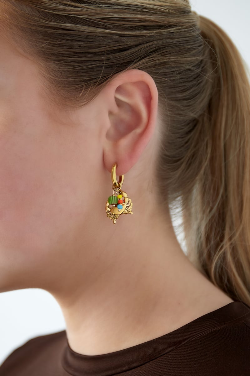 Krab oorbellen - Goudkleur