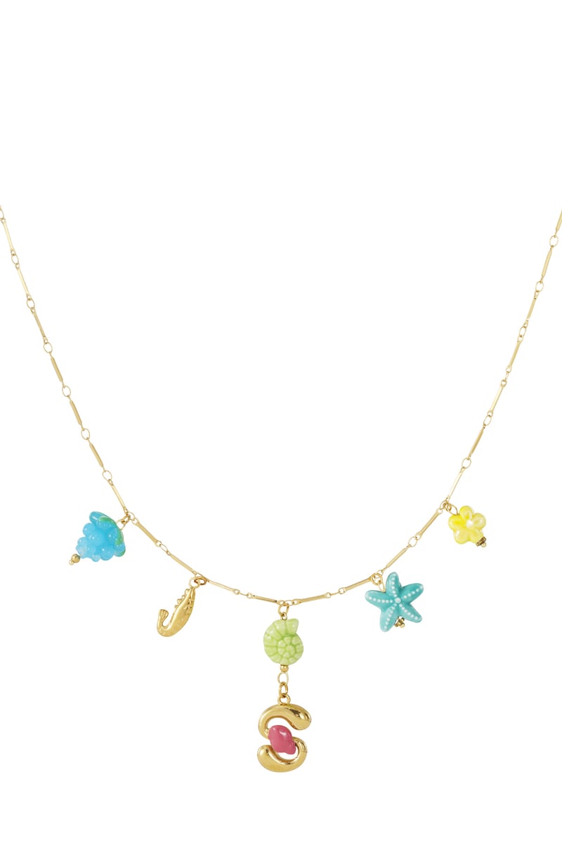 Happy Initials ketting met bedels