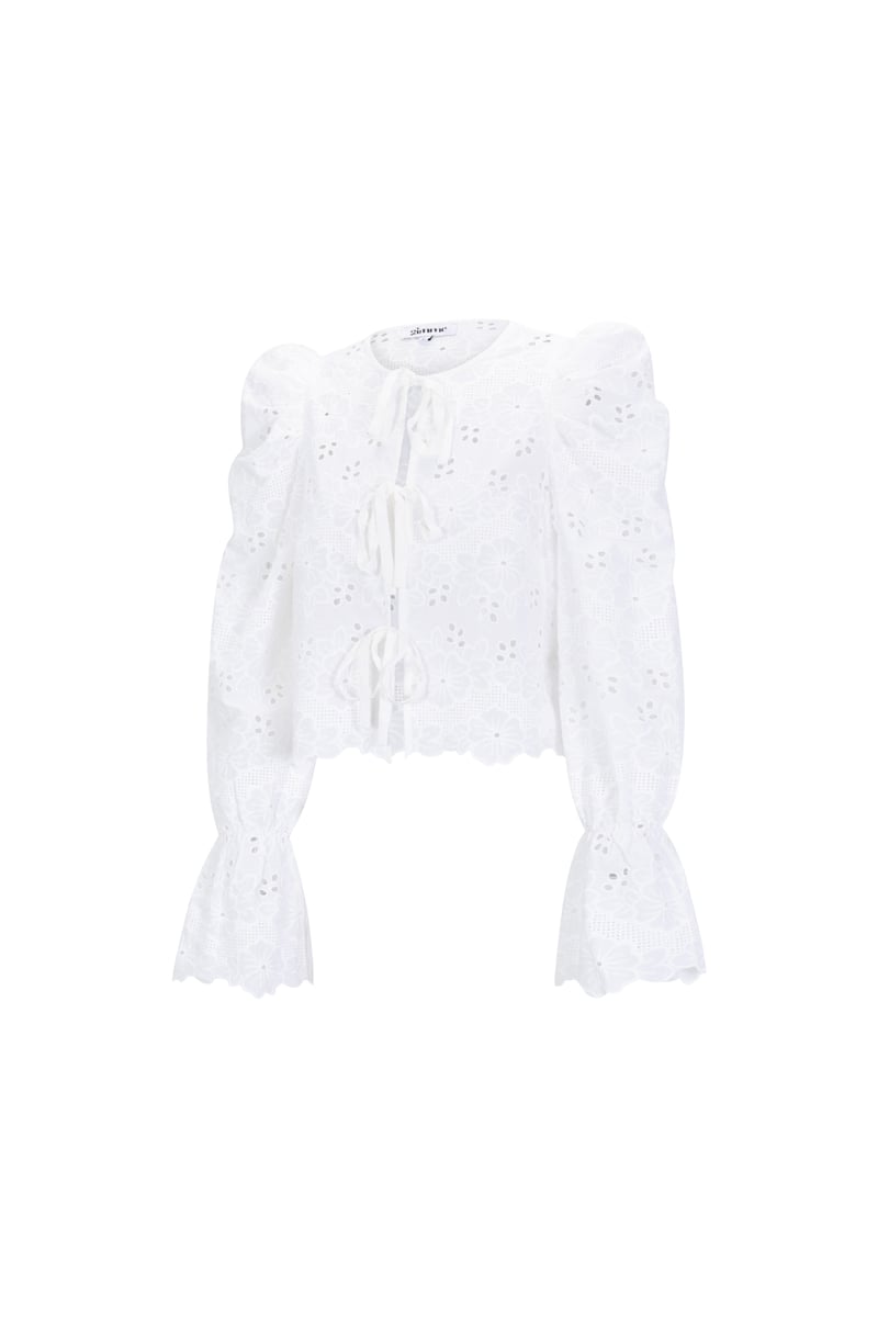 Crochet top met strikken