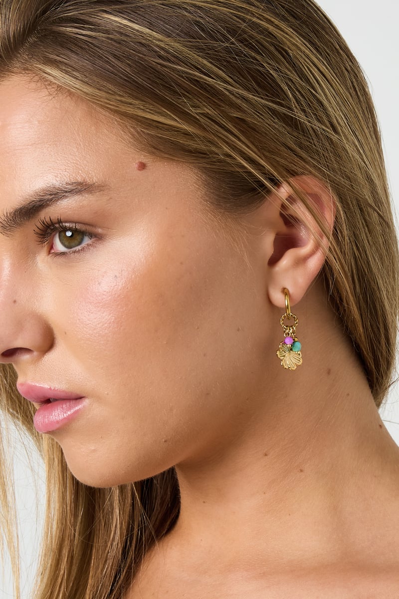 Flower Happy Charm oorbellen