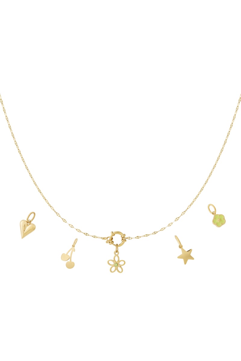 Gedetailleerde bloemen DIY ketting