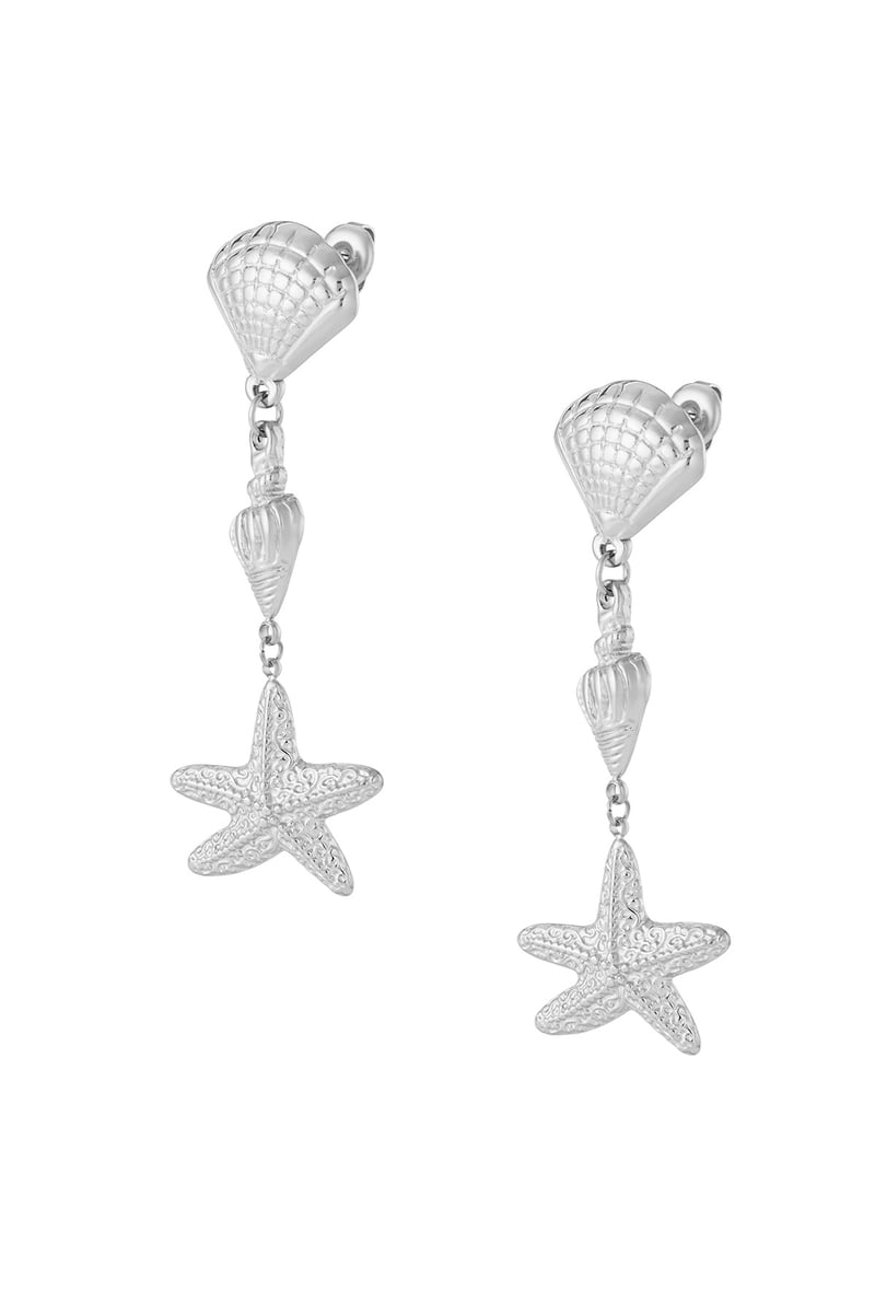 Drievoudige schelp oorbellen