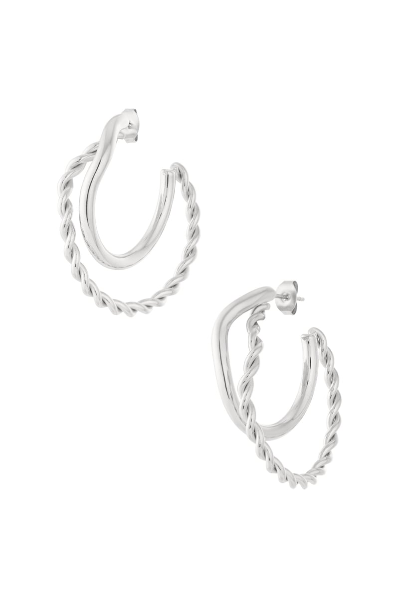 Organic braided hoop earrings
