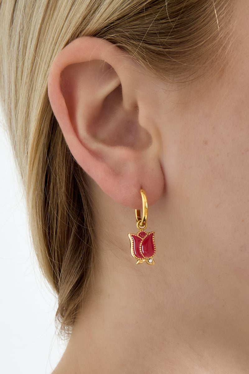 Oorbellen van roestvrij staal met bloemenmotief, casual, dagelijks, eenvoudig, serie, damessieraden