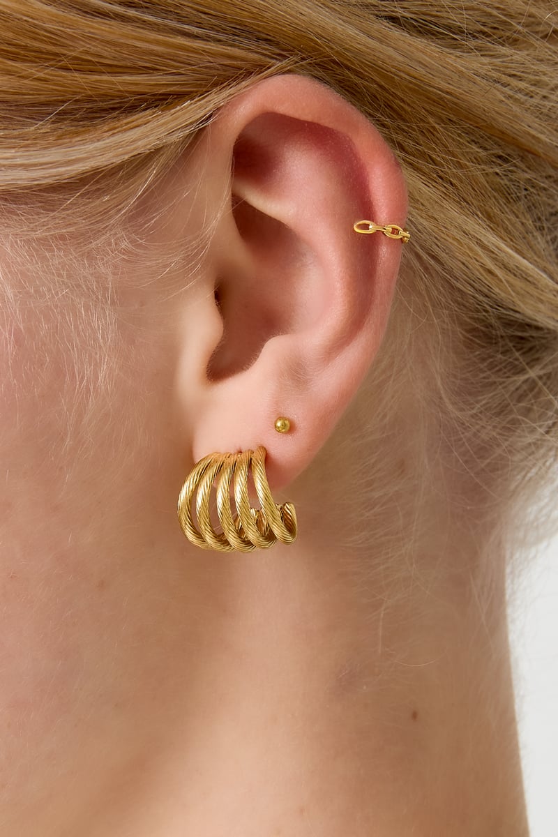 Oorbellen van roestvrij staal, geometrisch, casual, dagelijks, eenvoudig, serie, damessieraden