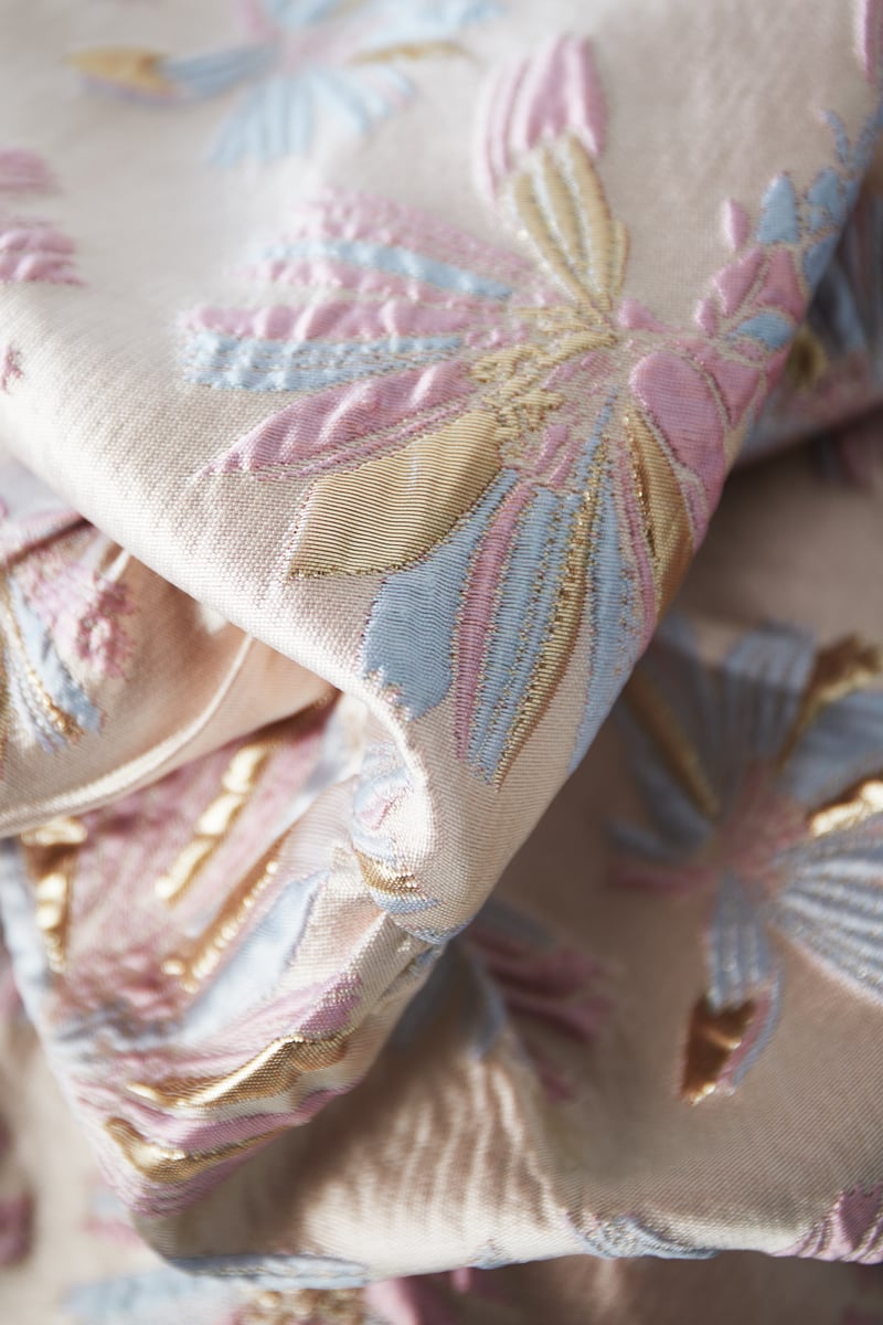 Top met korte mouwen en bloemenprint - Champagne