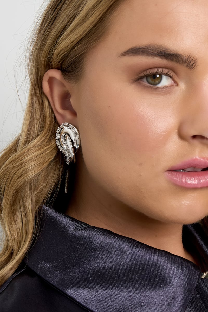 IJzeren oorbellen onregelmatige vorm Elegante kerst Luxe serie Dames sieraden