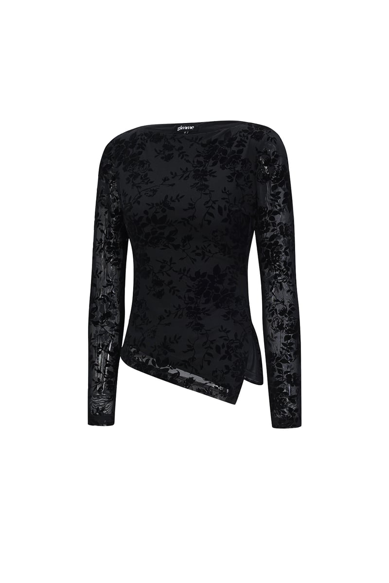 Polyestervezel (polyester) Tops met lange mouwen Bloemenprint Sexy herfst-/winterkleding
