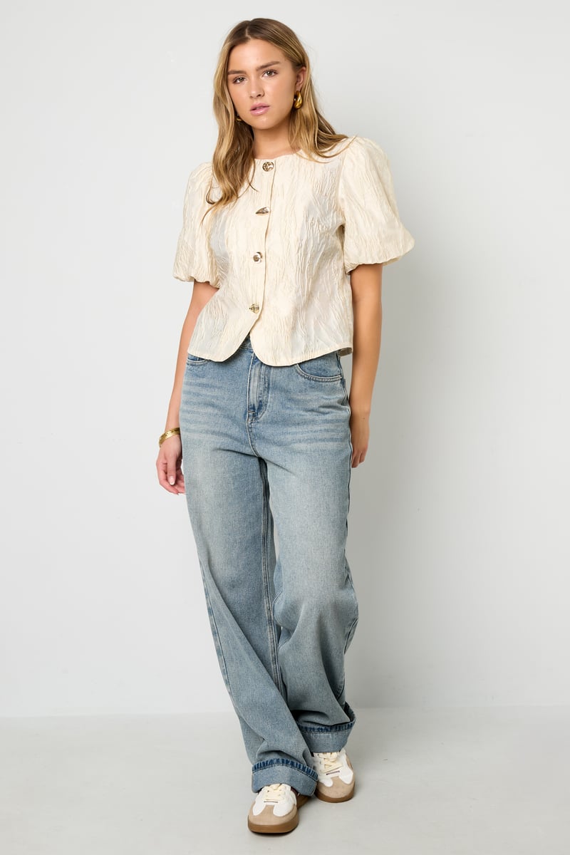 Statement top met pofmouwen