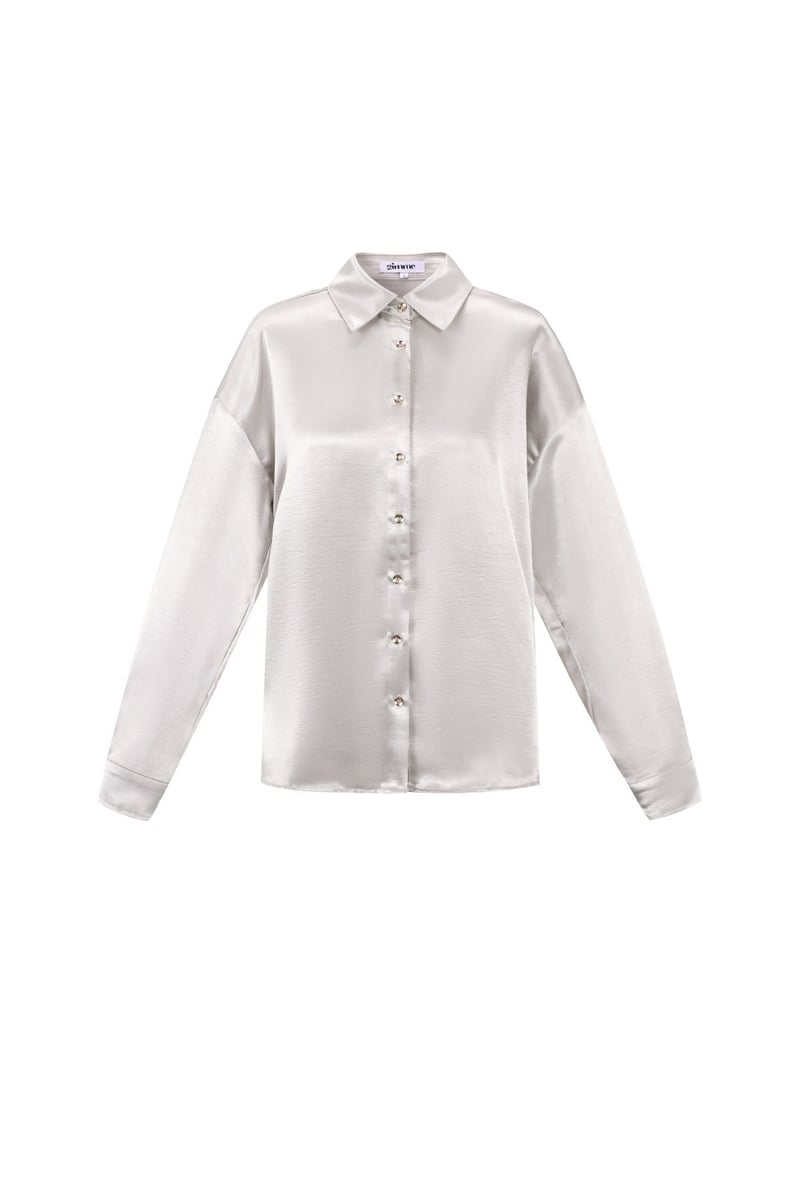 Blouse met zijden look