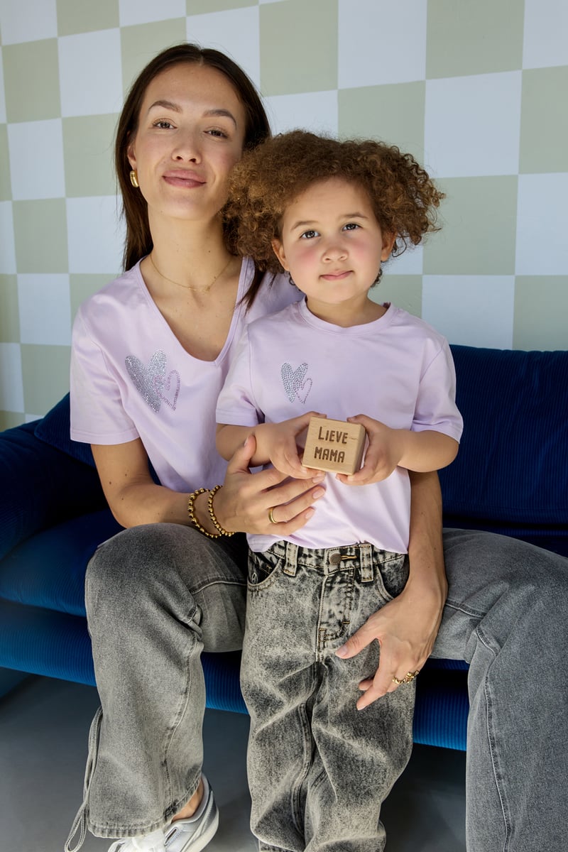 Mini me & you t-shirt kind 8 jaar - Wit