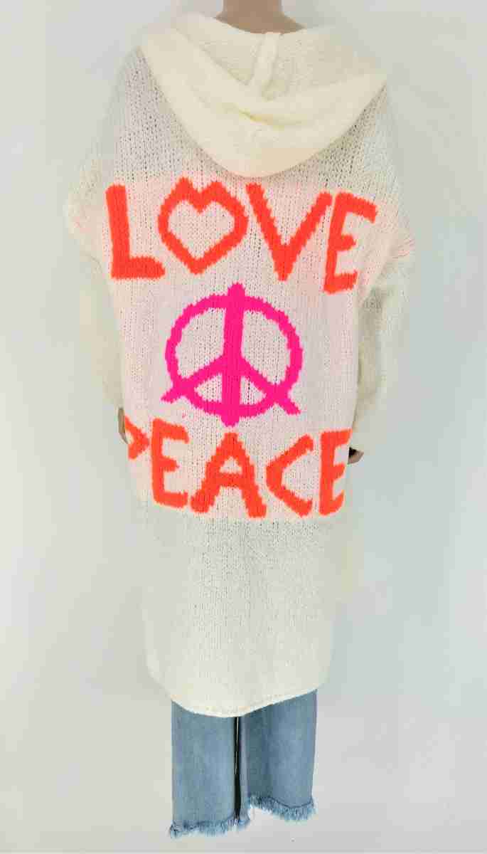 Lange Vest met Capuchon LOVE