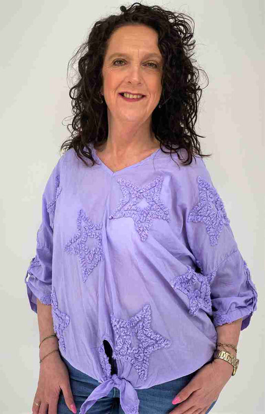 knoop V hals shirt