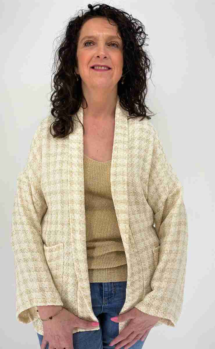 Blazer in Beige met Goud