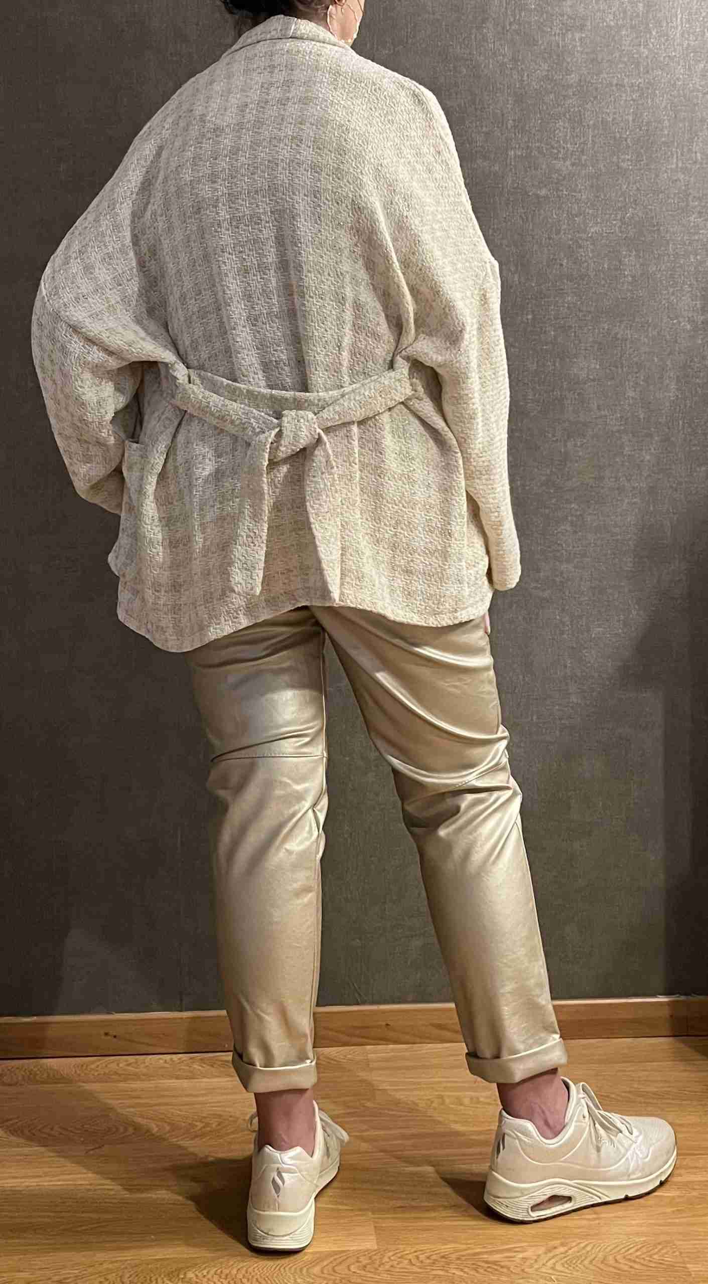 metallic goud chino broek