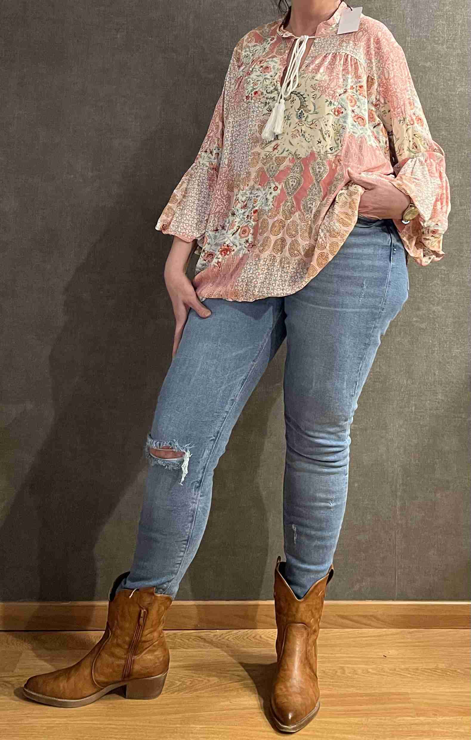 Ibiza Tuniek Blouse Roze