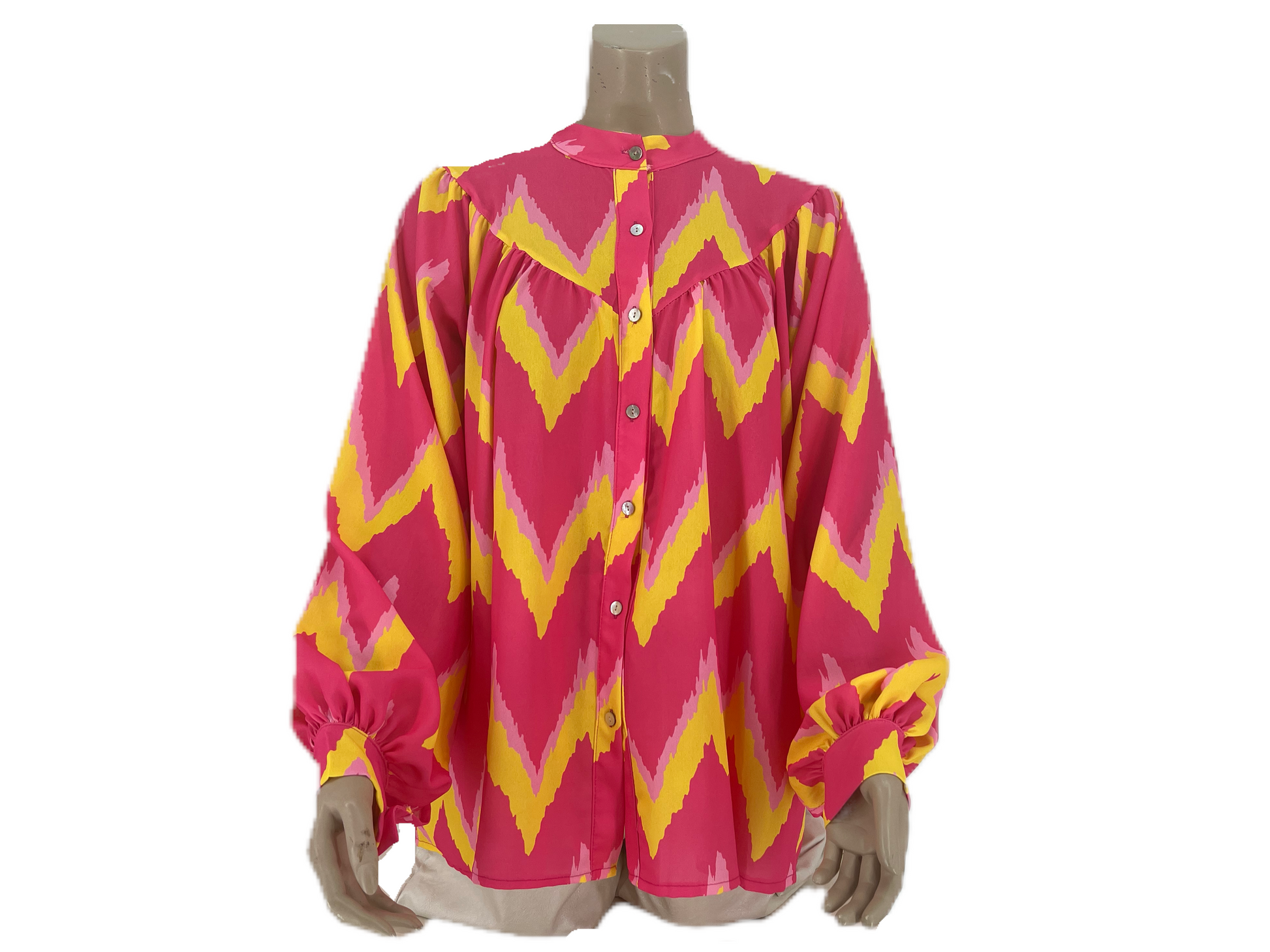 Blouse met Fleurige Print Roze