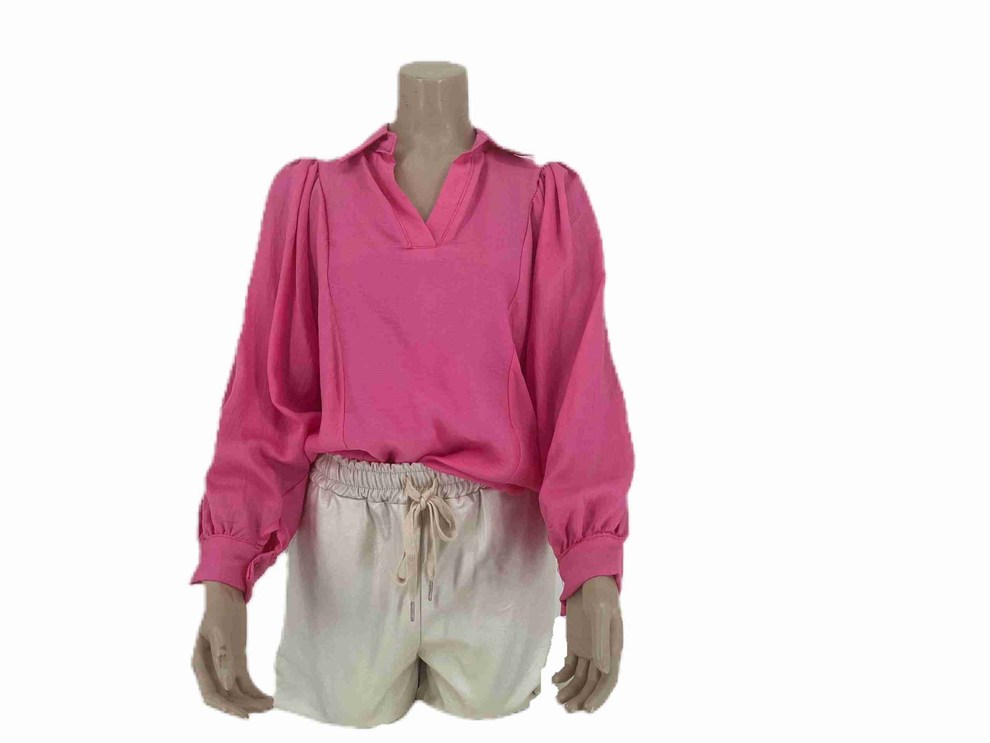 Top met Vlindermouwen - Roze
