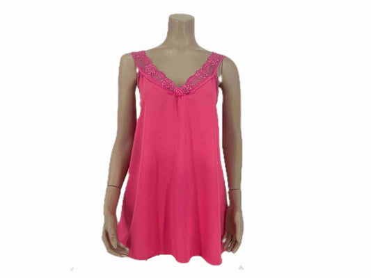 Basic Top met Kant Fuchsia