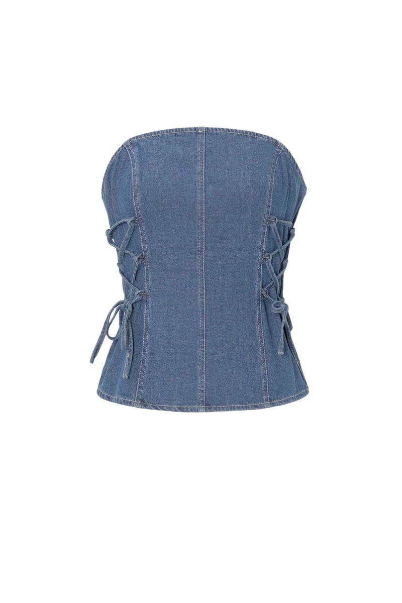 Denim kanten tubetop