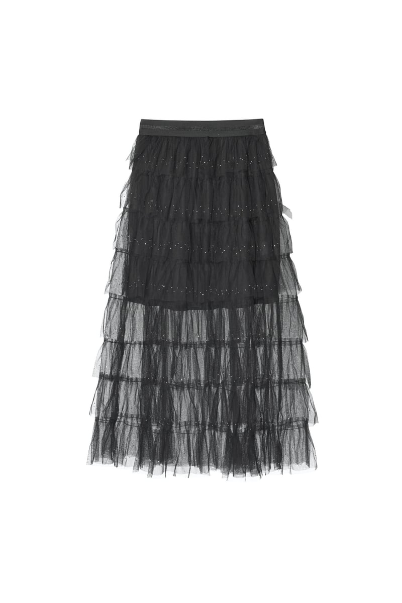 Festival The Sparkly Ruffle Rok - Zwart
