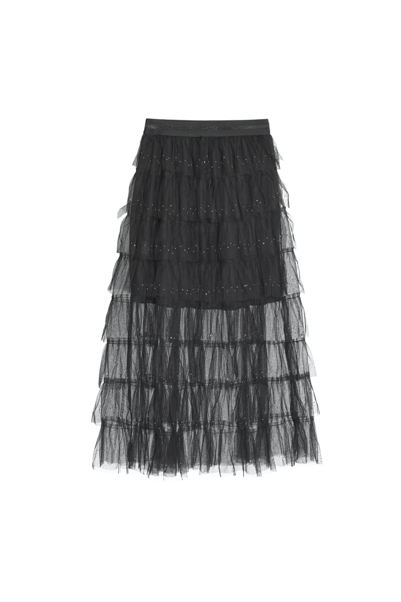Festival The Sparkly Ruffle Rok - Zwart