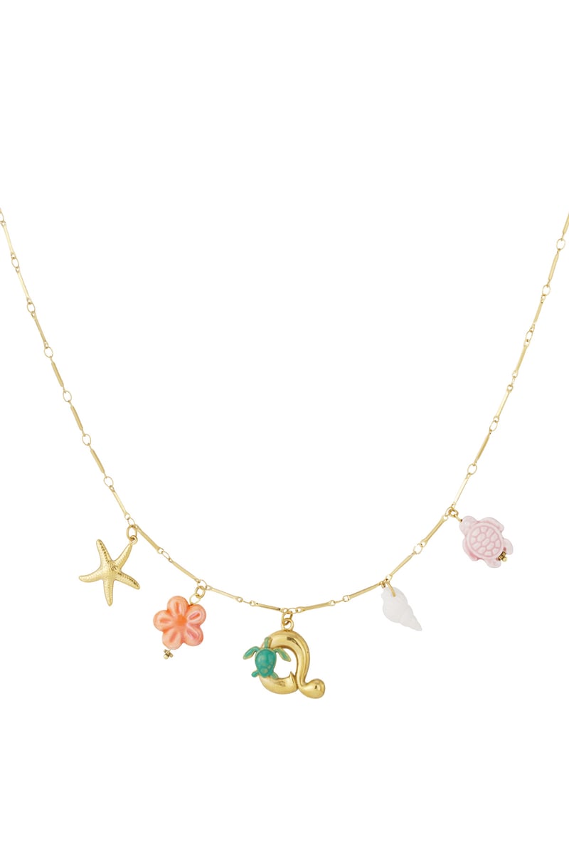 Happy Initials ketting met bedels