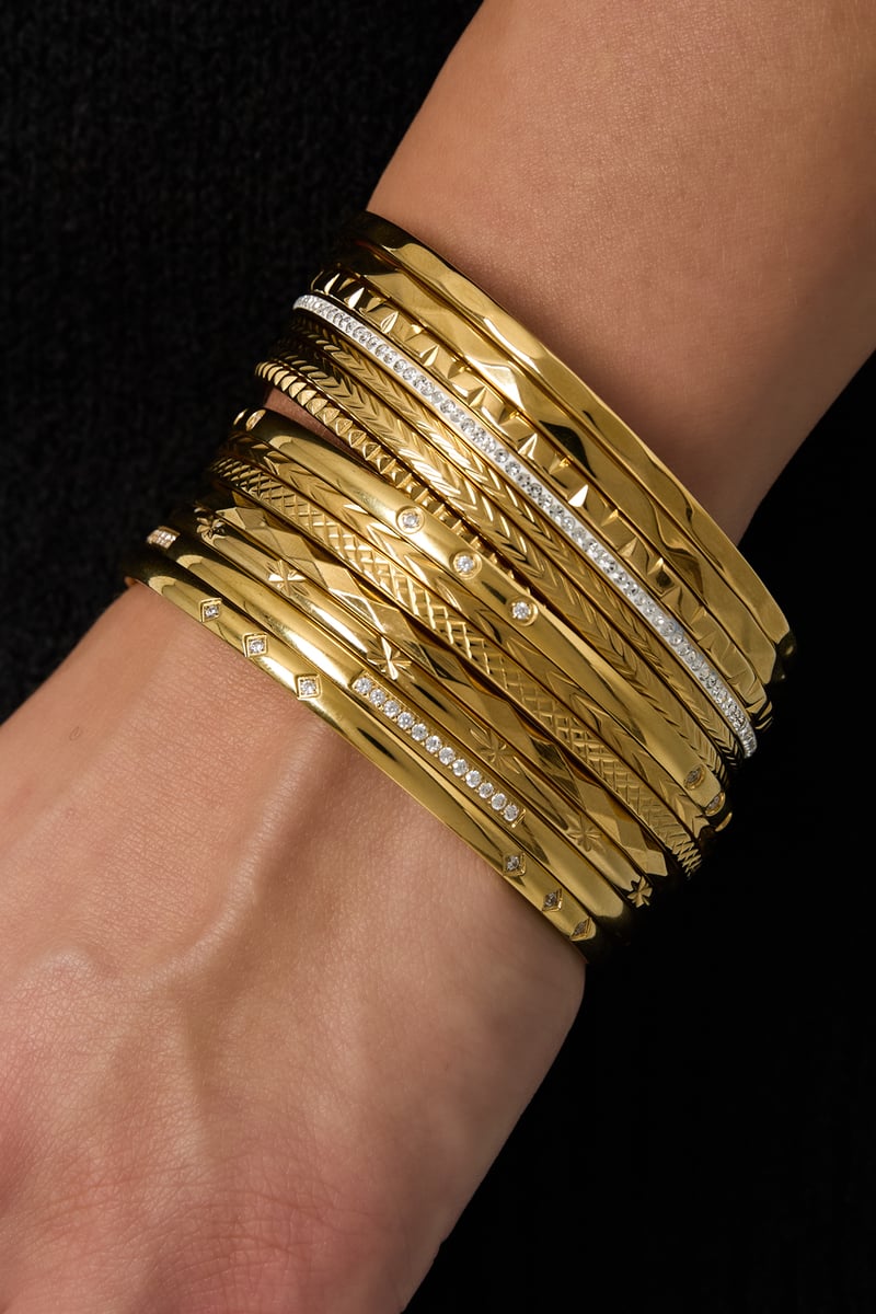 Stijlvolle armband met strass-steentjes