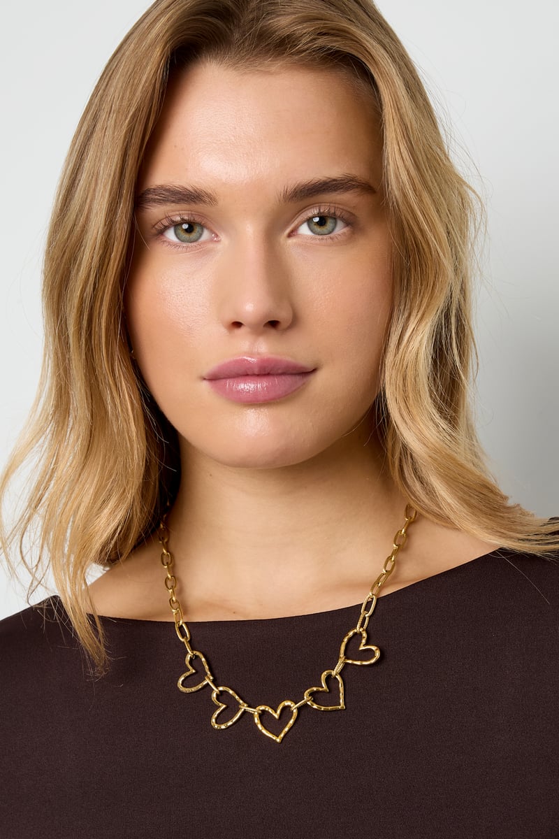 Roestvrijstalen kettingen met hart, casual, dagelijks, eenvoudig, serie, damessieraden