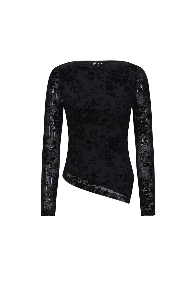 Polyestervezel (polyester) Tops met lange mouwen Bloemenprint Sexy herfst-/winterkleding