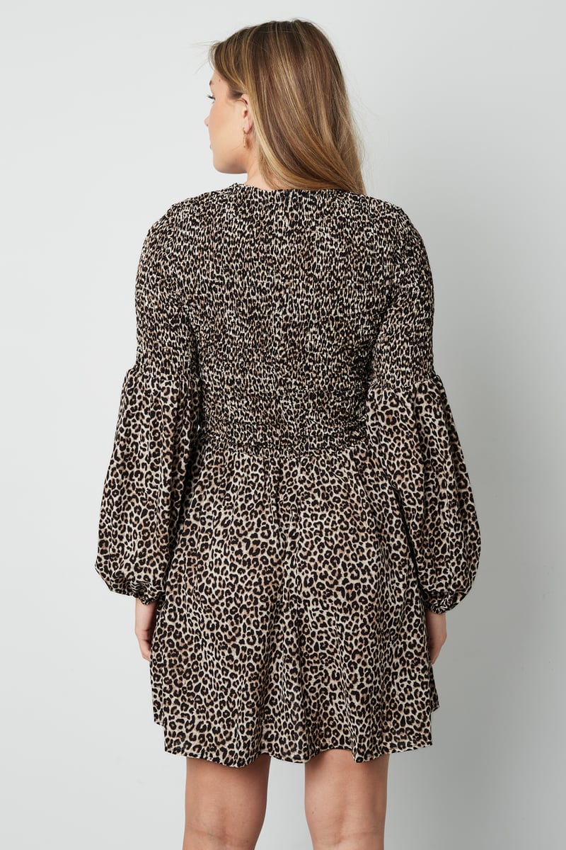 Leopard Mini Jurk - Bruin
