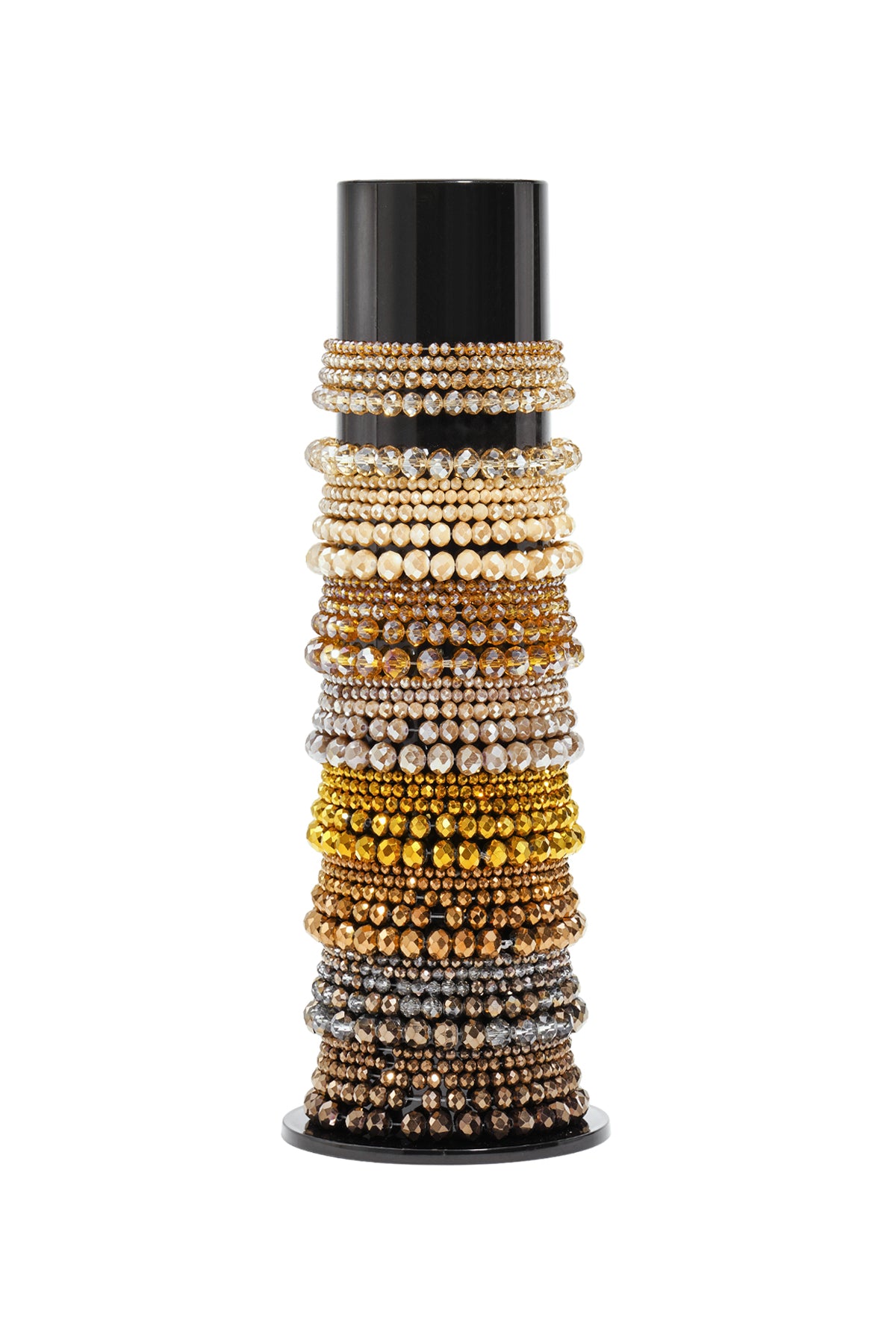 Armbanden display met glaskralen armbanden