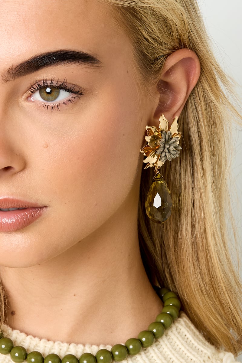 Oorbellen met bloemen, vakantie, bijeenkomst/feest, luxe serie, damessieraden