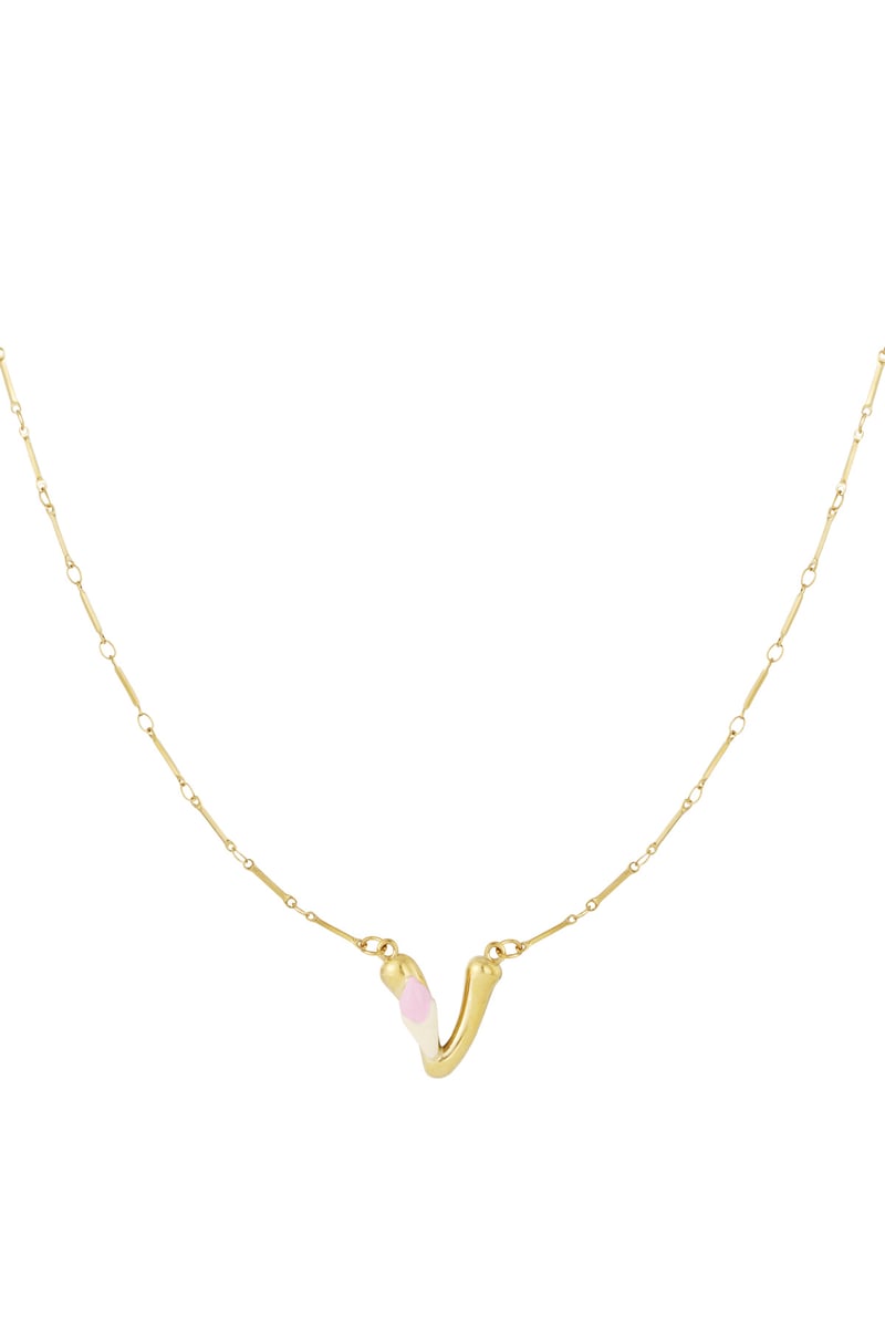 Happy Initials ketting met bedels