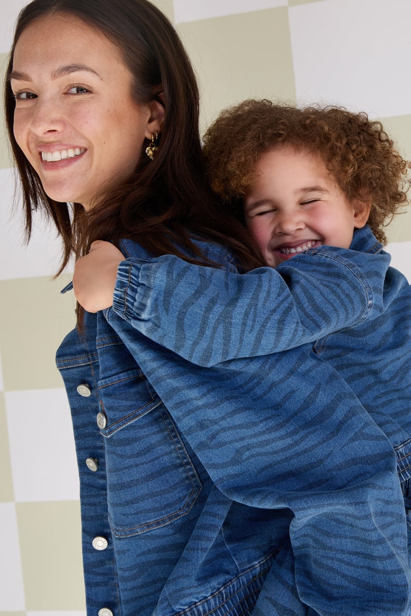 Twinning zebra style jas - Blauw