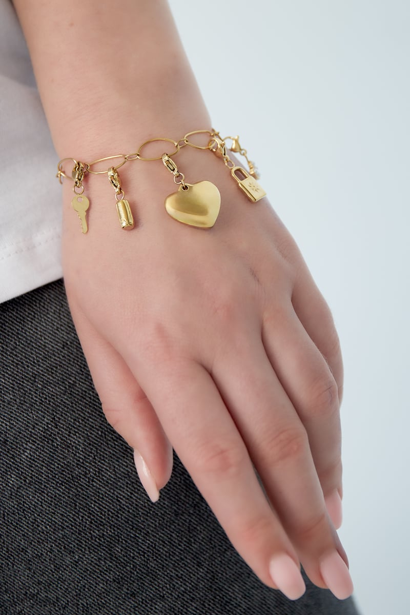 Grote hart DIY armband