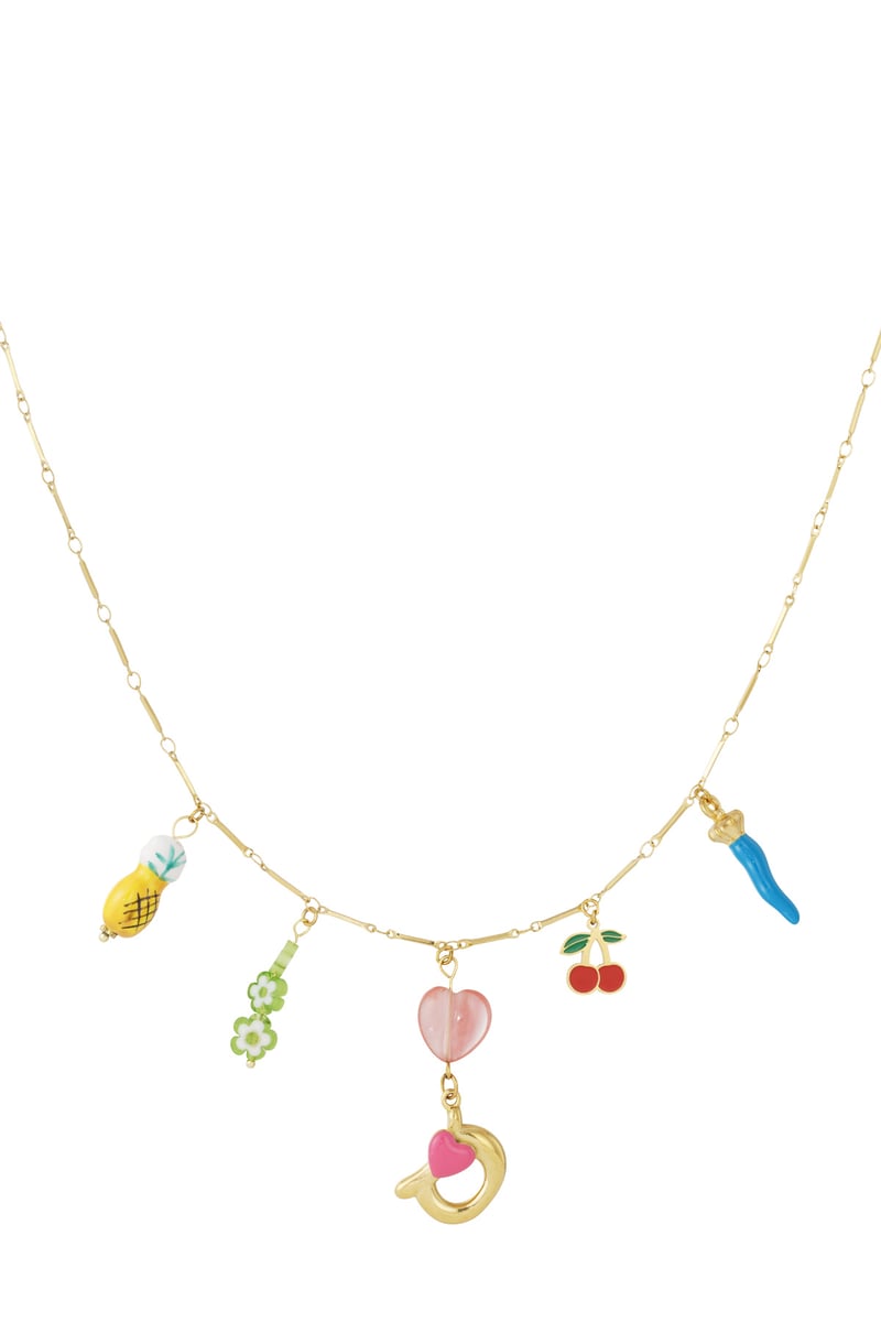 Happy Initials ketting met bedels